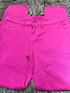 J Brand Bright Fuchsia Pink Skinny Jeans